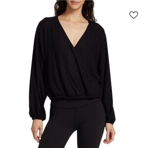 Beyond Yoga Black Wrap Top